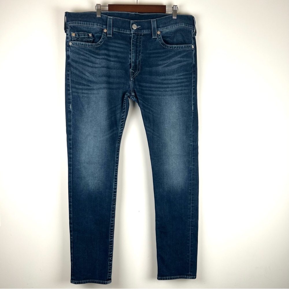 True Religion Rocco Relaxed Skinny Men’s 40 dark Wash Excellent Condition 0218